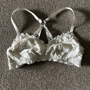 Aerie Elegant Lace Bralette in Cream